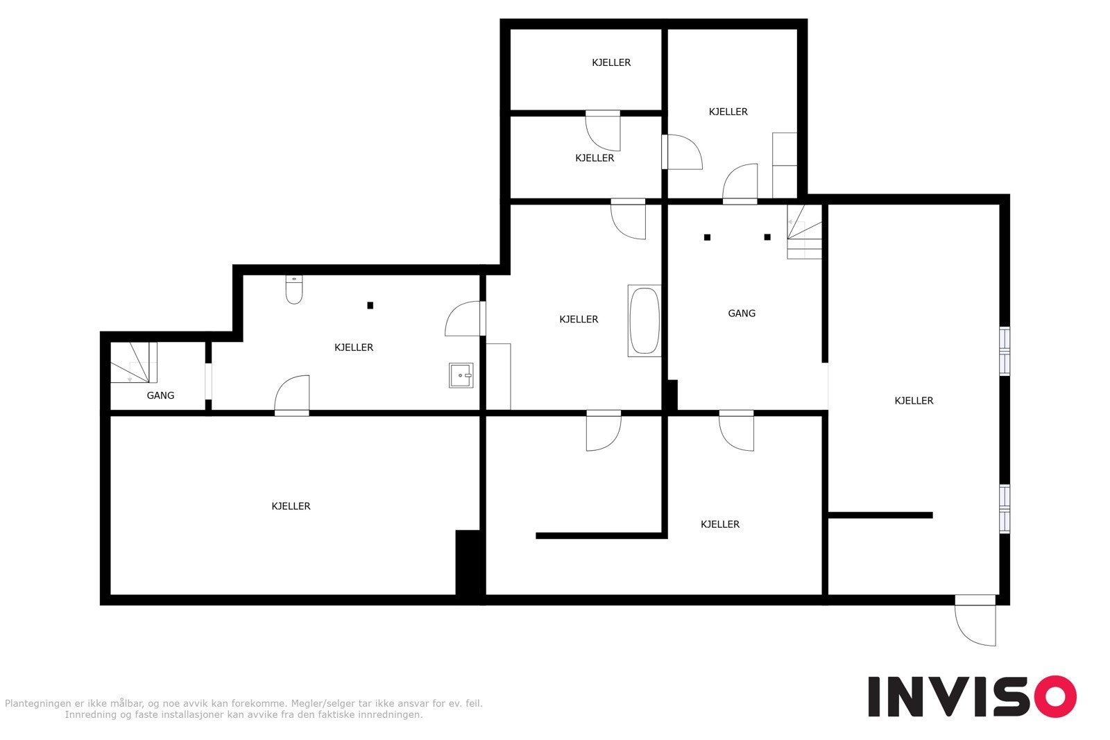 Plantegning kjeller. Galleribilde