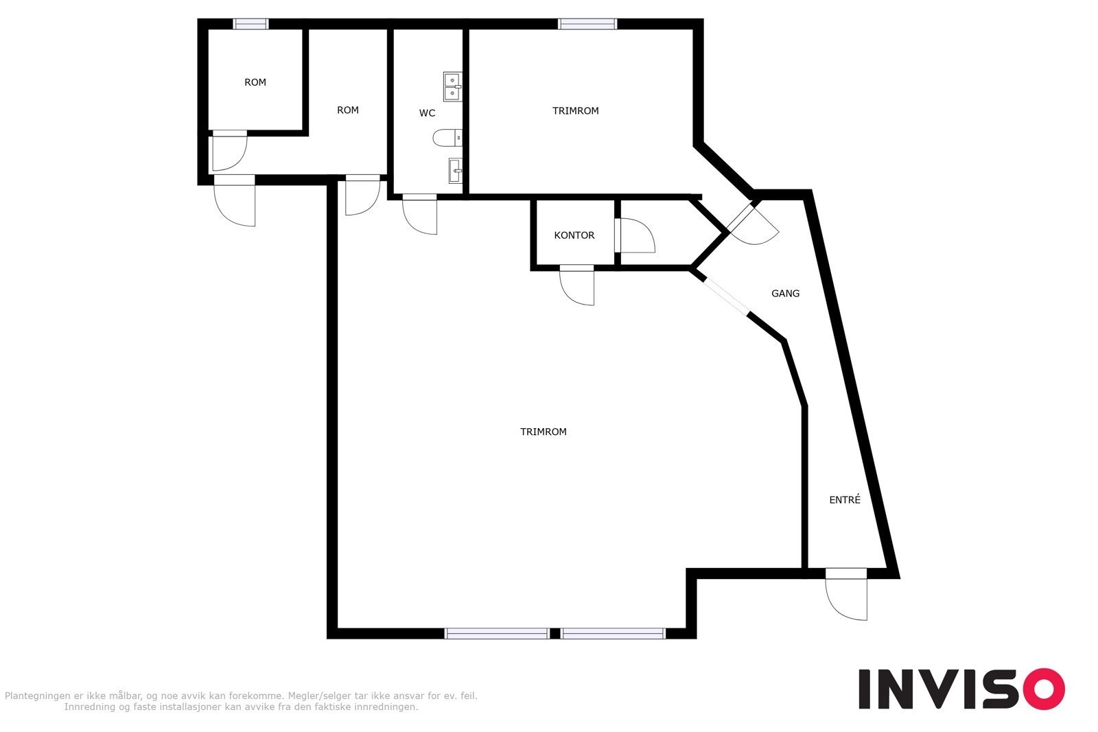 Plantegning 1. etasje - trimdel. Galleribilde