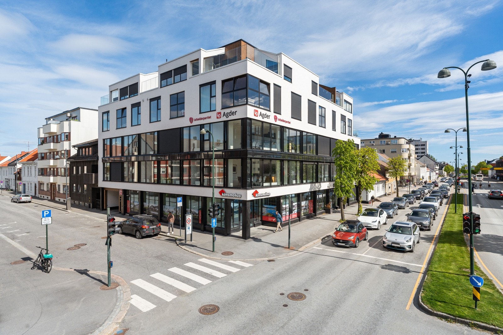 Bygget har god profilering mot innfartsåre til sentrum Galleribilde