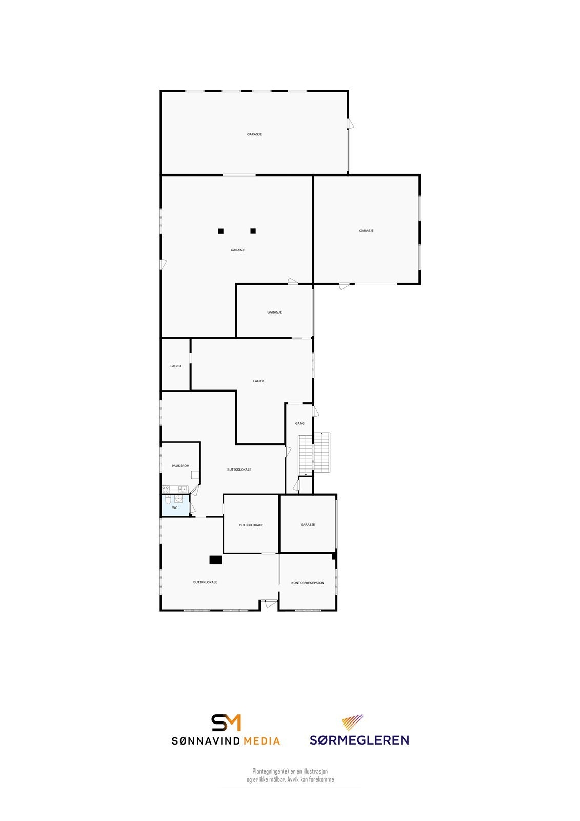 Planløsning 1.etg, Galleribilde