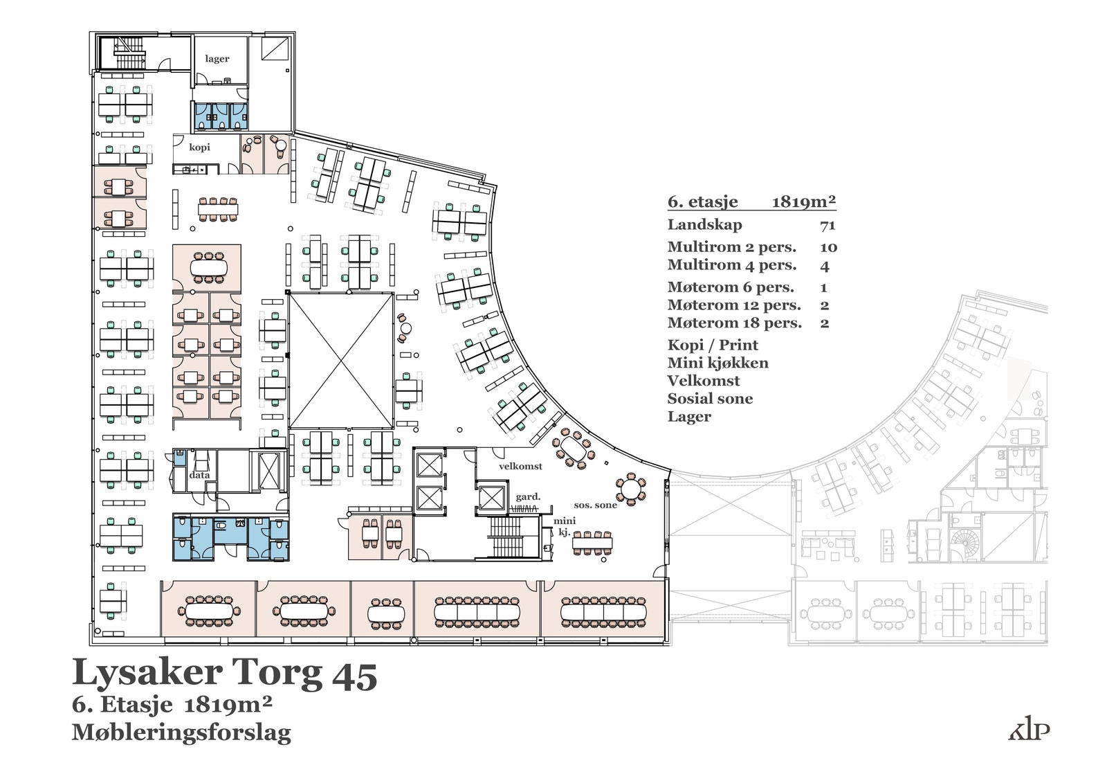 Planskisse 6. etg A 1819 kvm Galleribilde