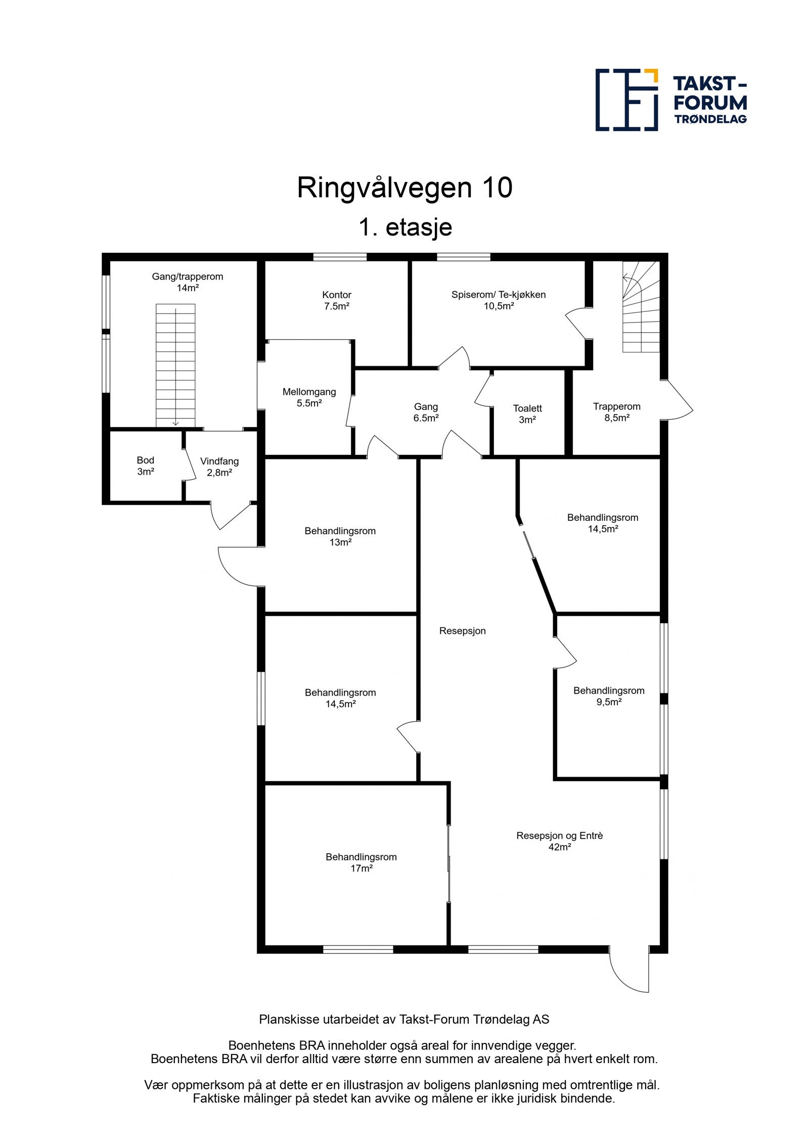Planskisse - 1. etasje Galleribilde