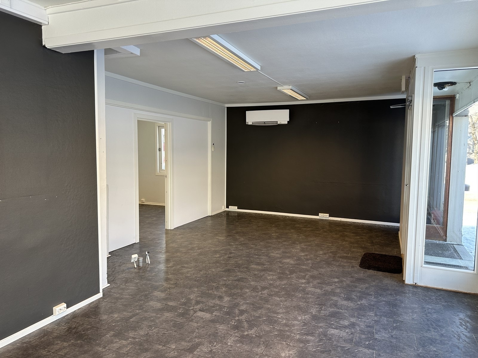 Det er montert varmepumpe i lokalene Galleribilde