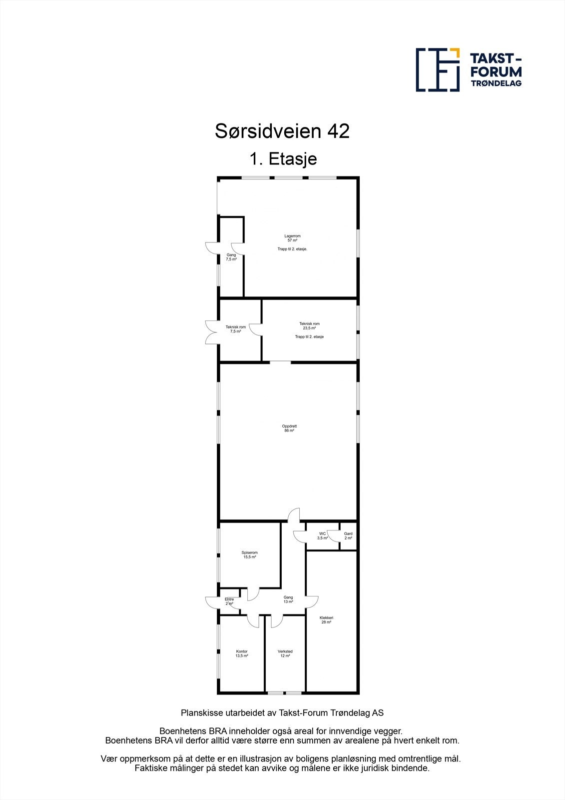 Plantegning 1. Etasje Galleribilde