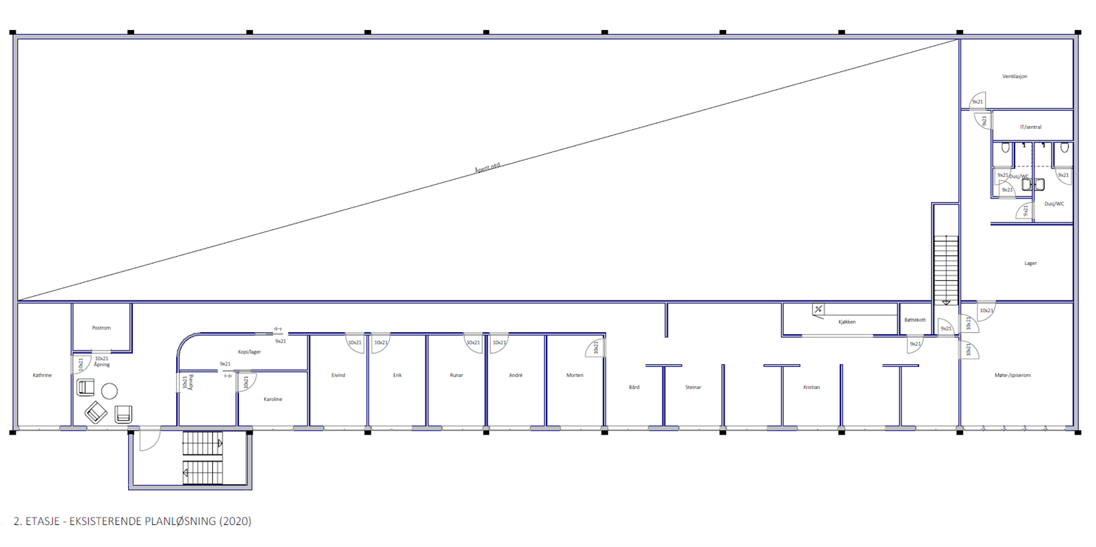 Plantegning_2.etg. Galleribilde
