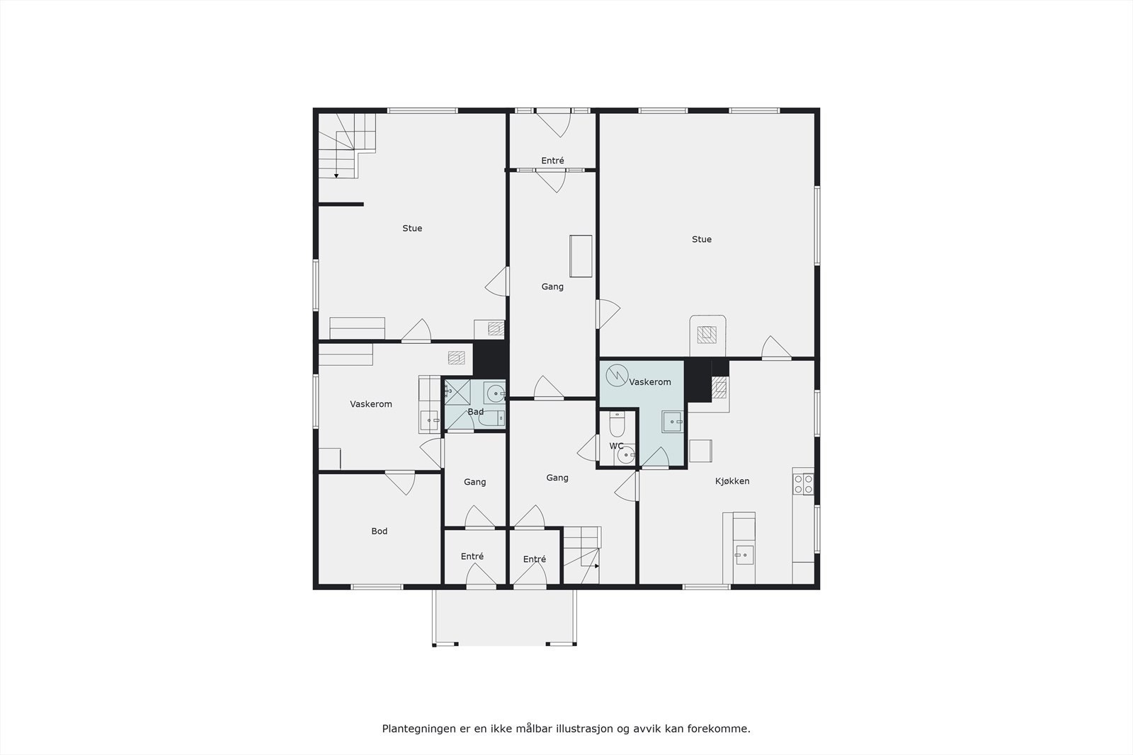 Plantegning 1 etasje Galleribilde