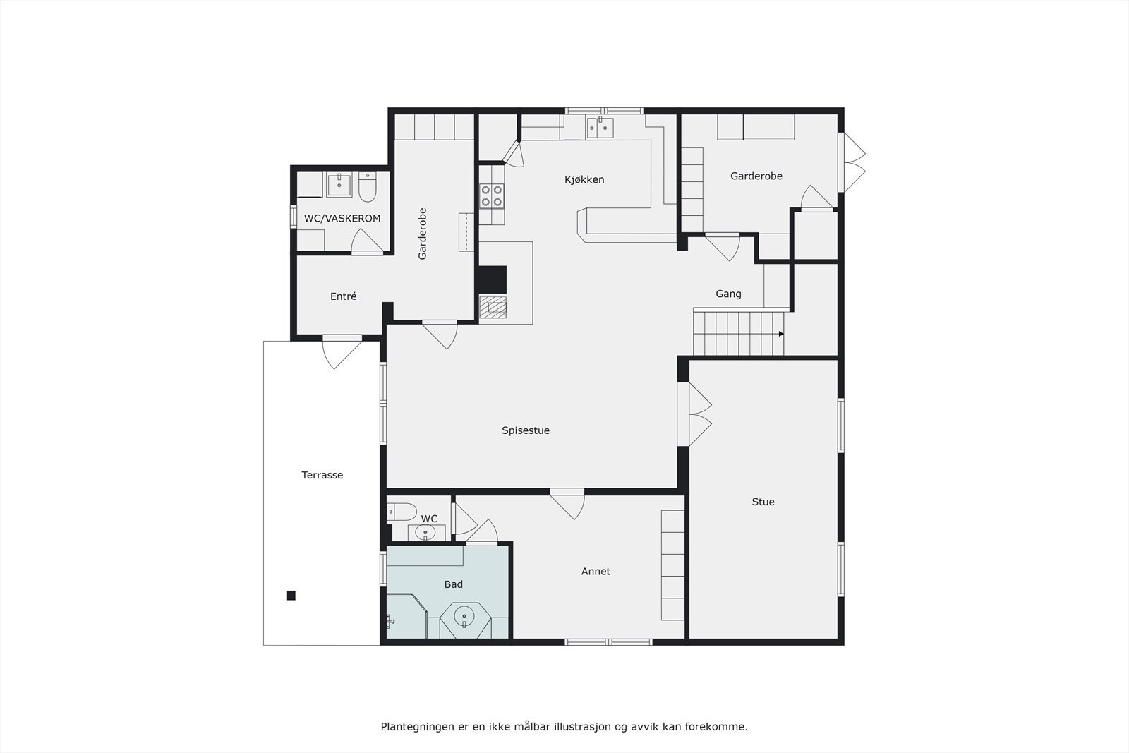 Plantegning 1. etasje Galleribilde