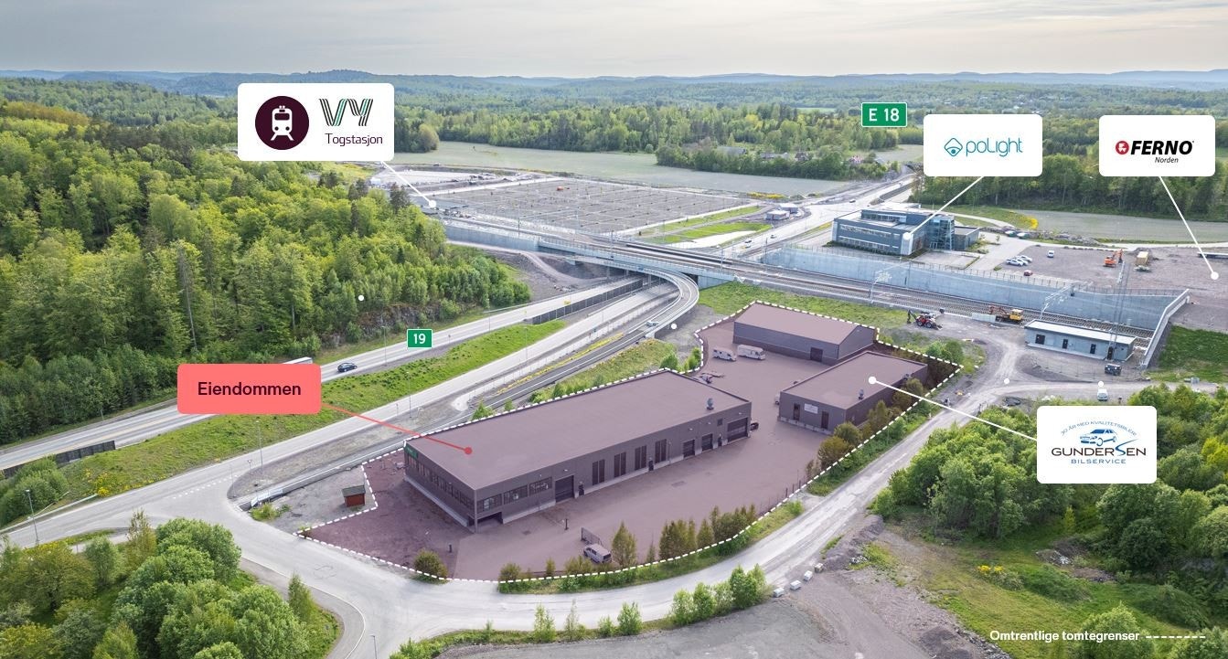 Lett adkomst og med umiddelbar nærhet til ny jernbanestasjon for Horten Galleribilde