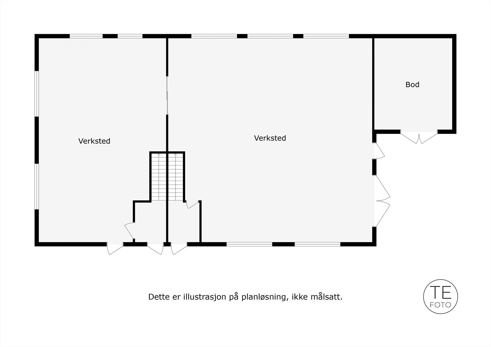 Planløsning hovedplan/verksted Galleribilde