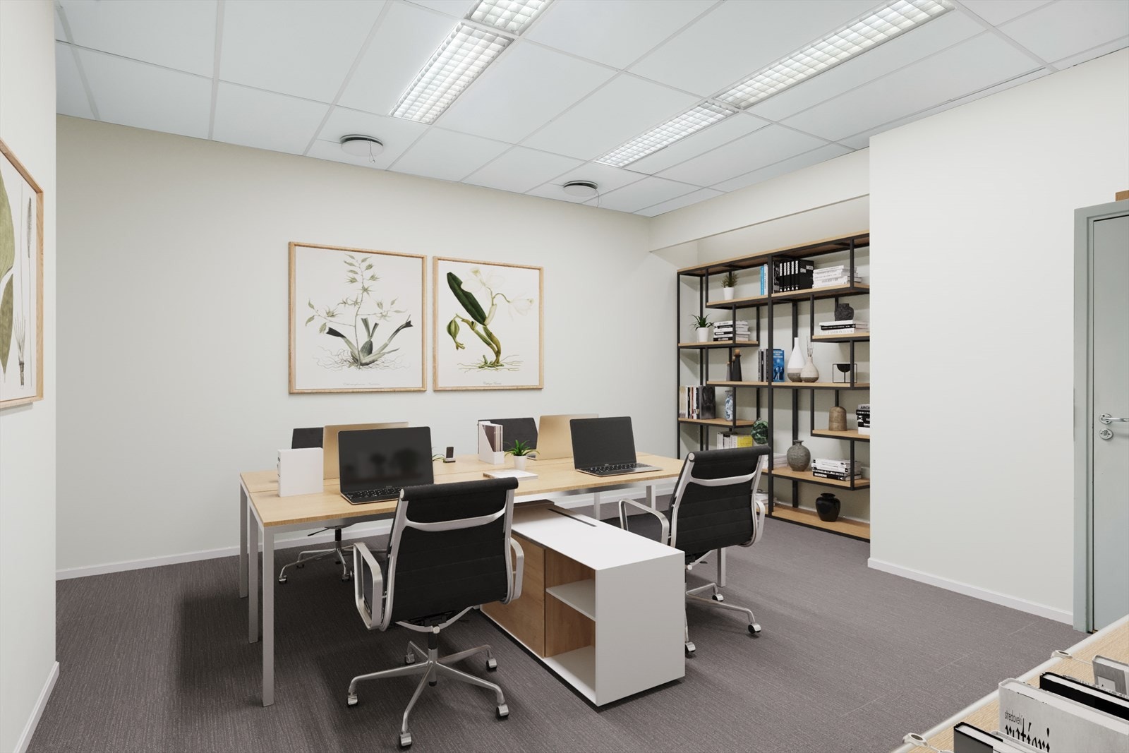 Digital renovering - bildene er laget som illustrasjon av det faktiske arealet og lokalet. Galleribilde