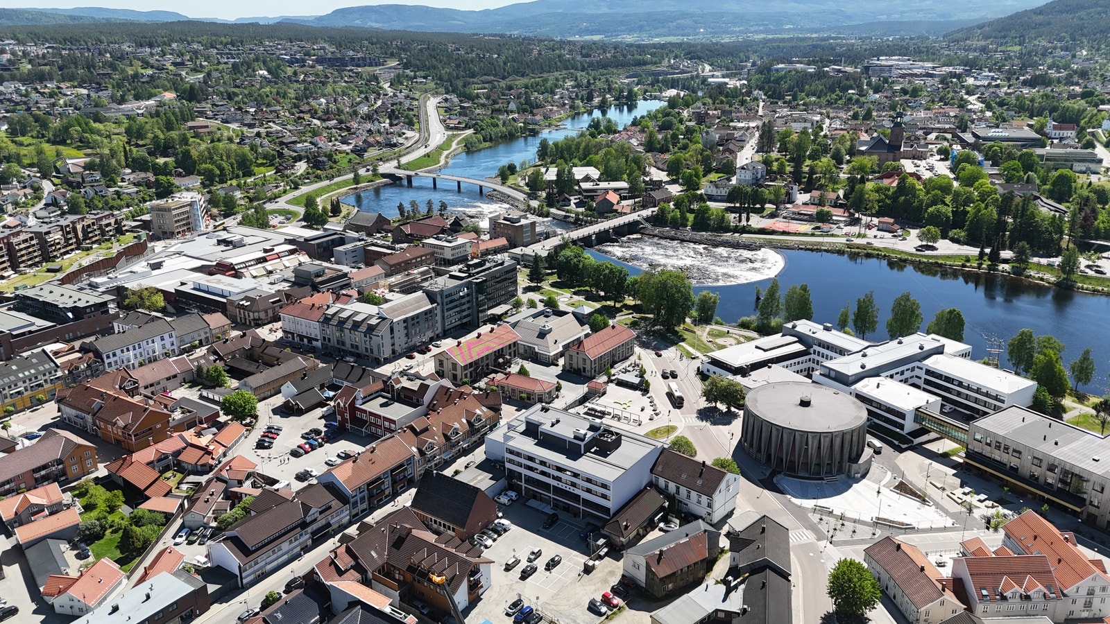 Quben har en sentral og attraktiv beliggenhet i Kongsberg sentrum Galleribilde