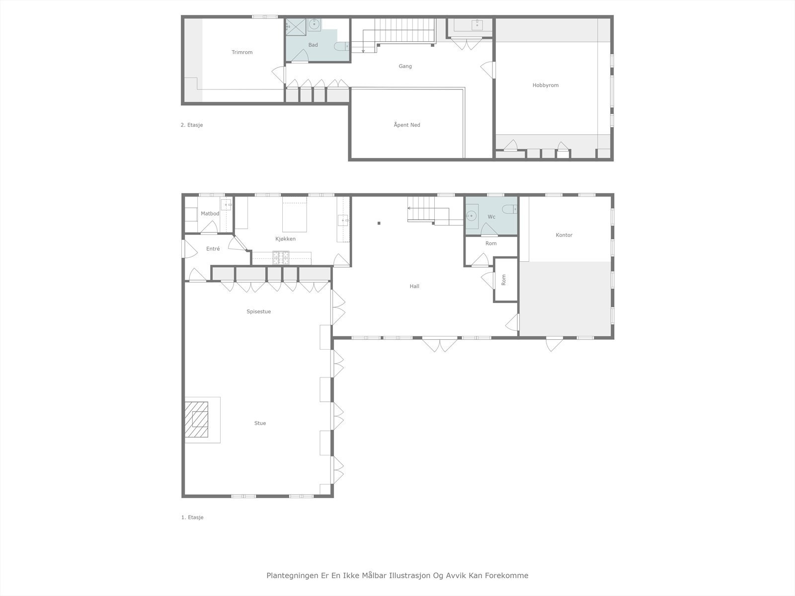 Plantegninger låve 1 og 2 etasje Galleribilde