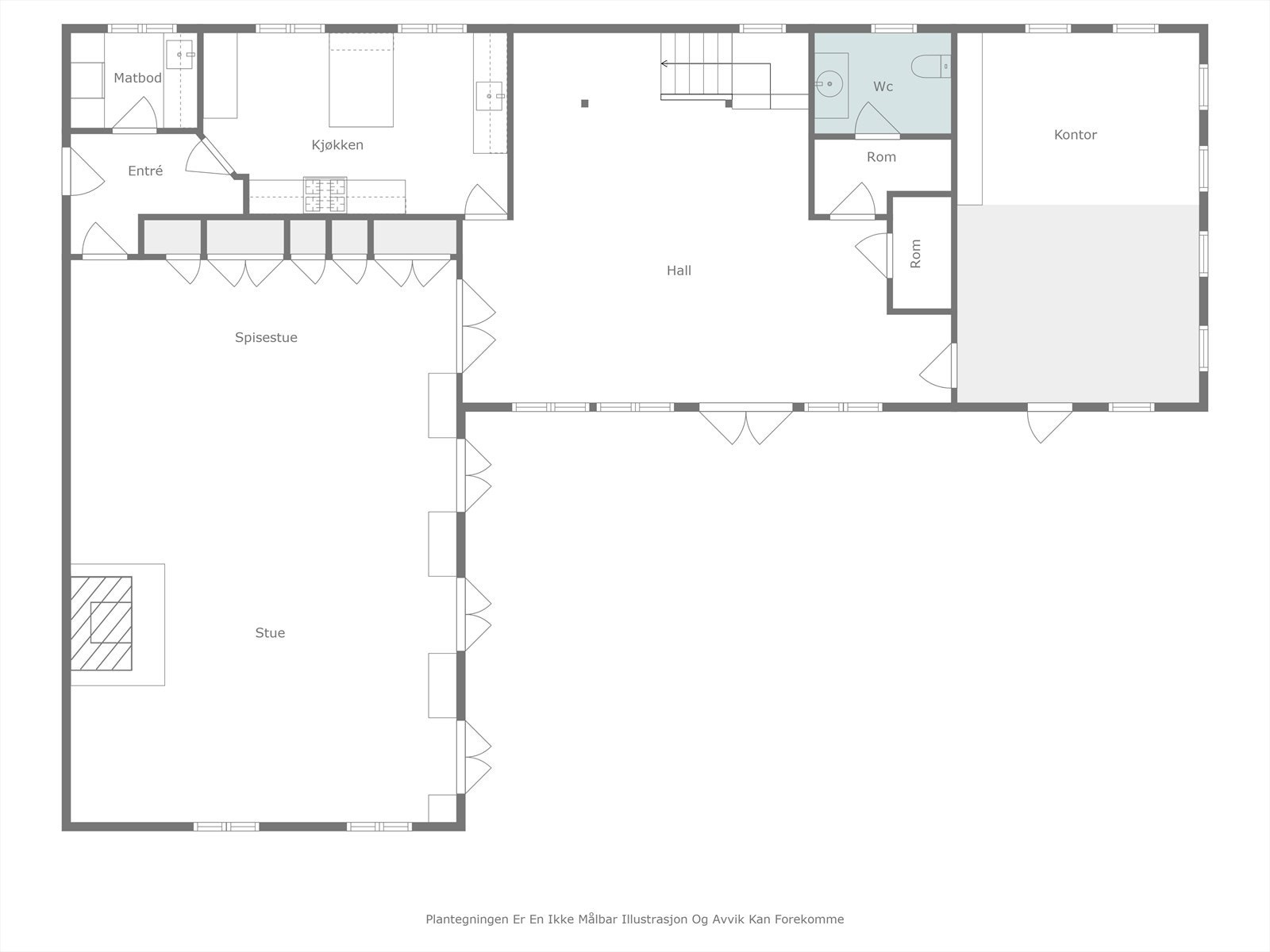 Plantegning låve hovedplan Galleribilde
