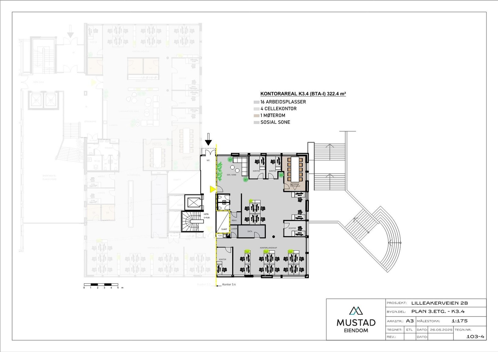 Areal 322,4 m2 BTA Galleribilde