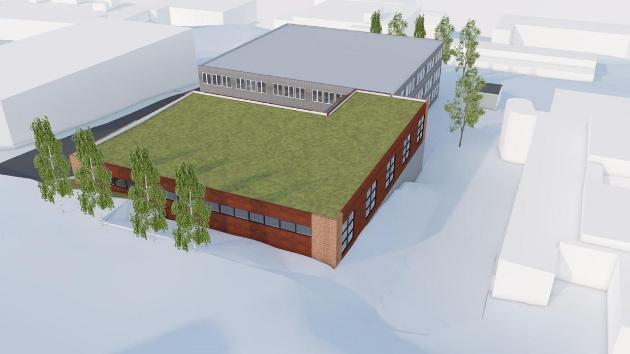 Illustrasjon sett fra nord-vest Galleribilde