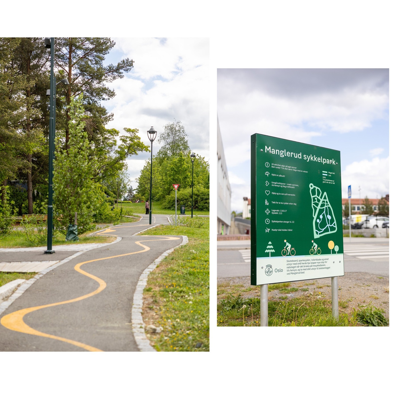 Manglerud sykkelpark ligger rett ved Manglerud bad. Galleribilde