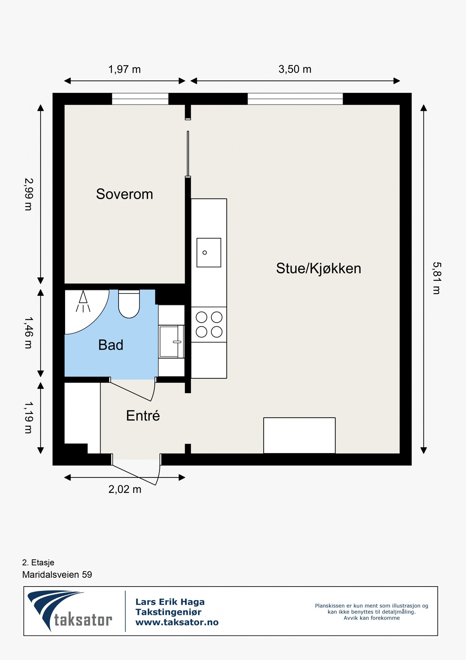 Plantegning - 2. etasje. Galleribilde
