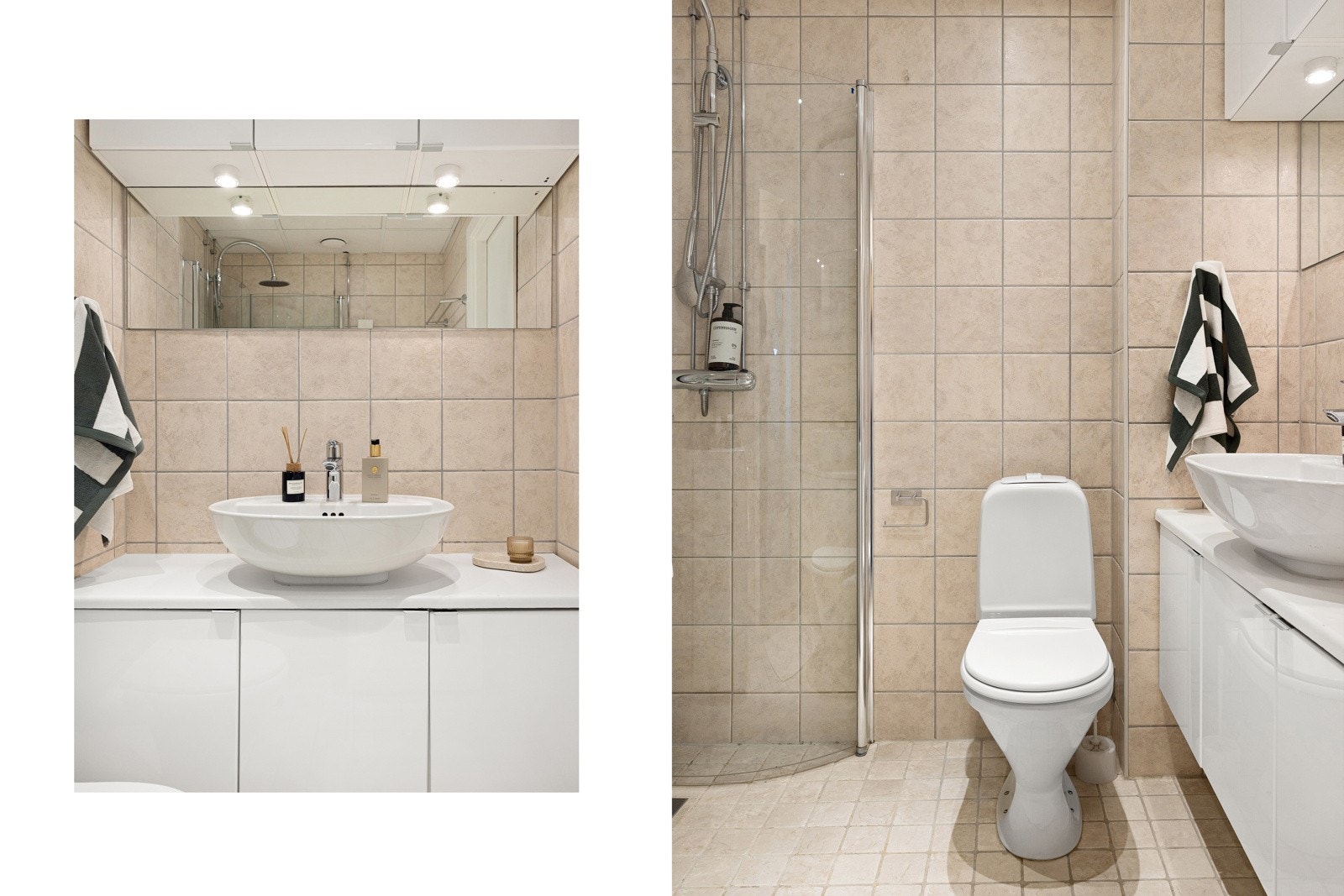 Opplegg til vaskemaskin på baderom. Galleribilde