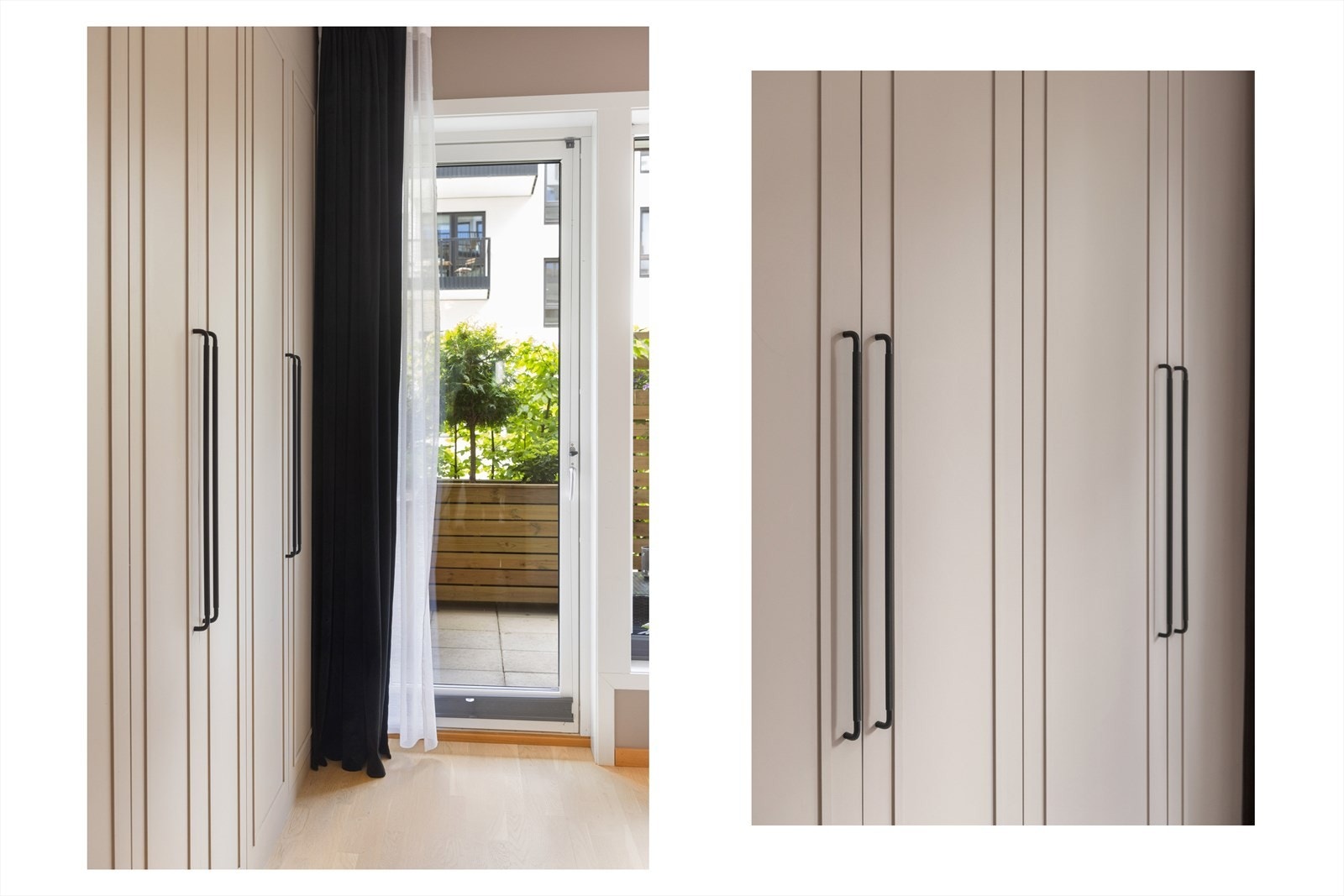 Fra hovedsoverommet er det utgang til leilighetens andre uteplass. Galleribilde