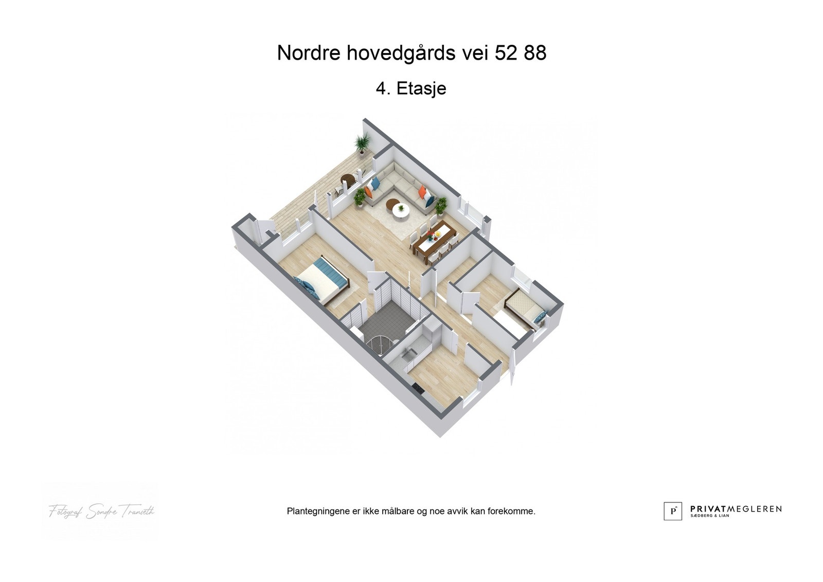 - 3D plantegning (ikke målbart) - Galleribilde