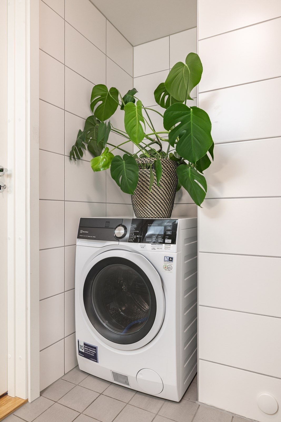 Det er opplegg for vaskemaskin. Galleribilde