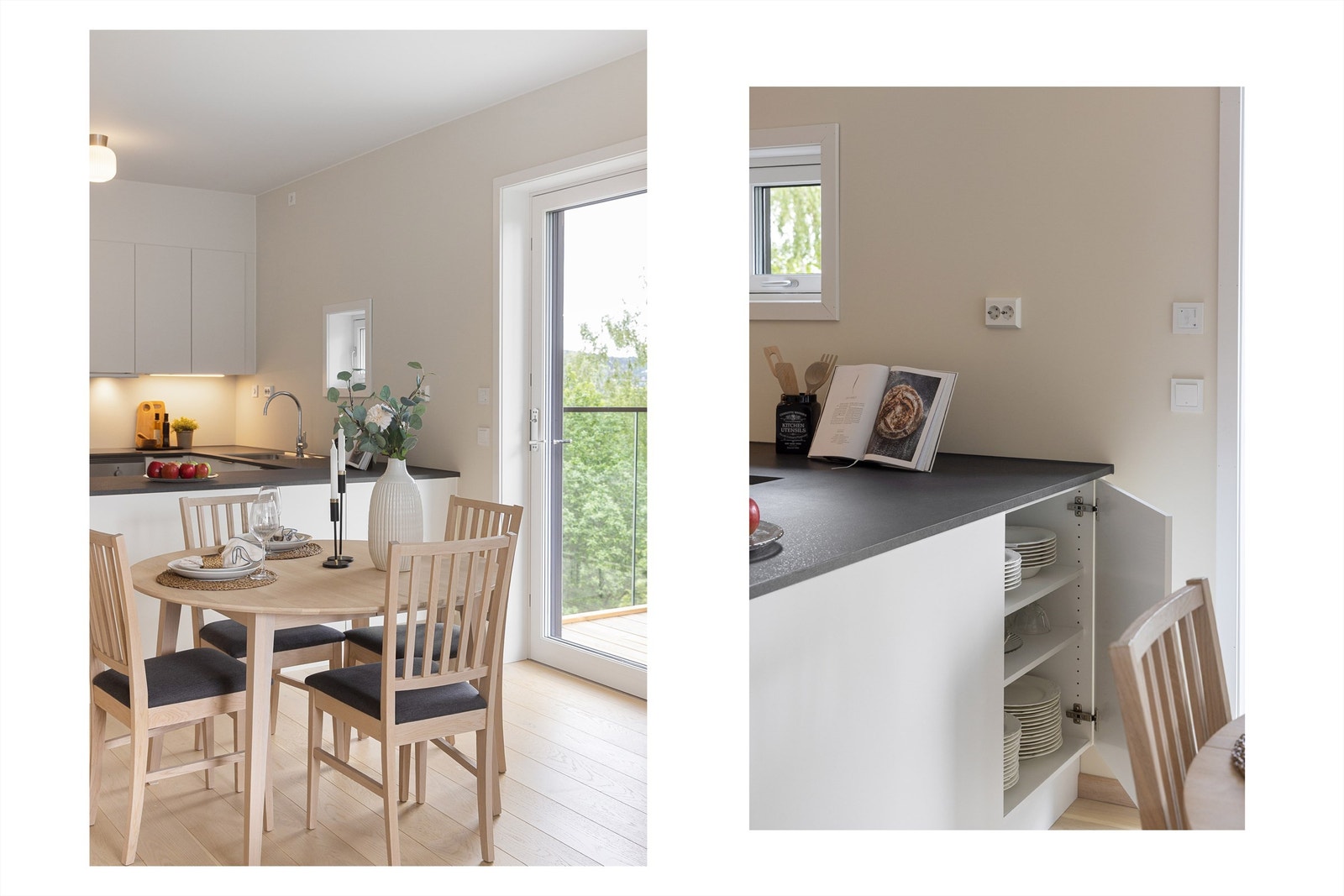 Kjøkkenet er gjennomtenkt og planlagt for å utnytte plassen optimalt. -Her er finserviset aldri langt unna! Galleribilde