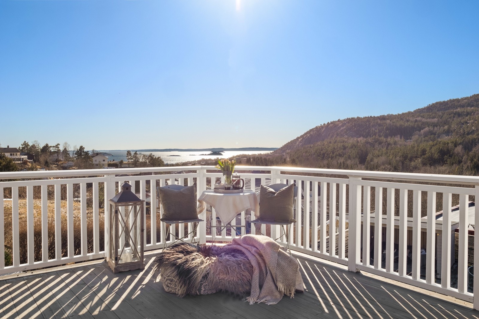 Flott utsikt ned mot Oslofjorden Galleribilde