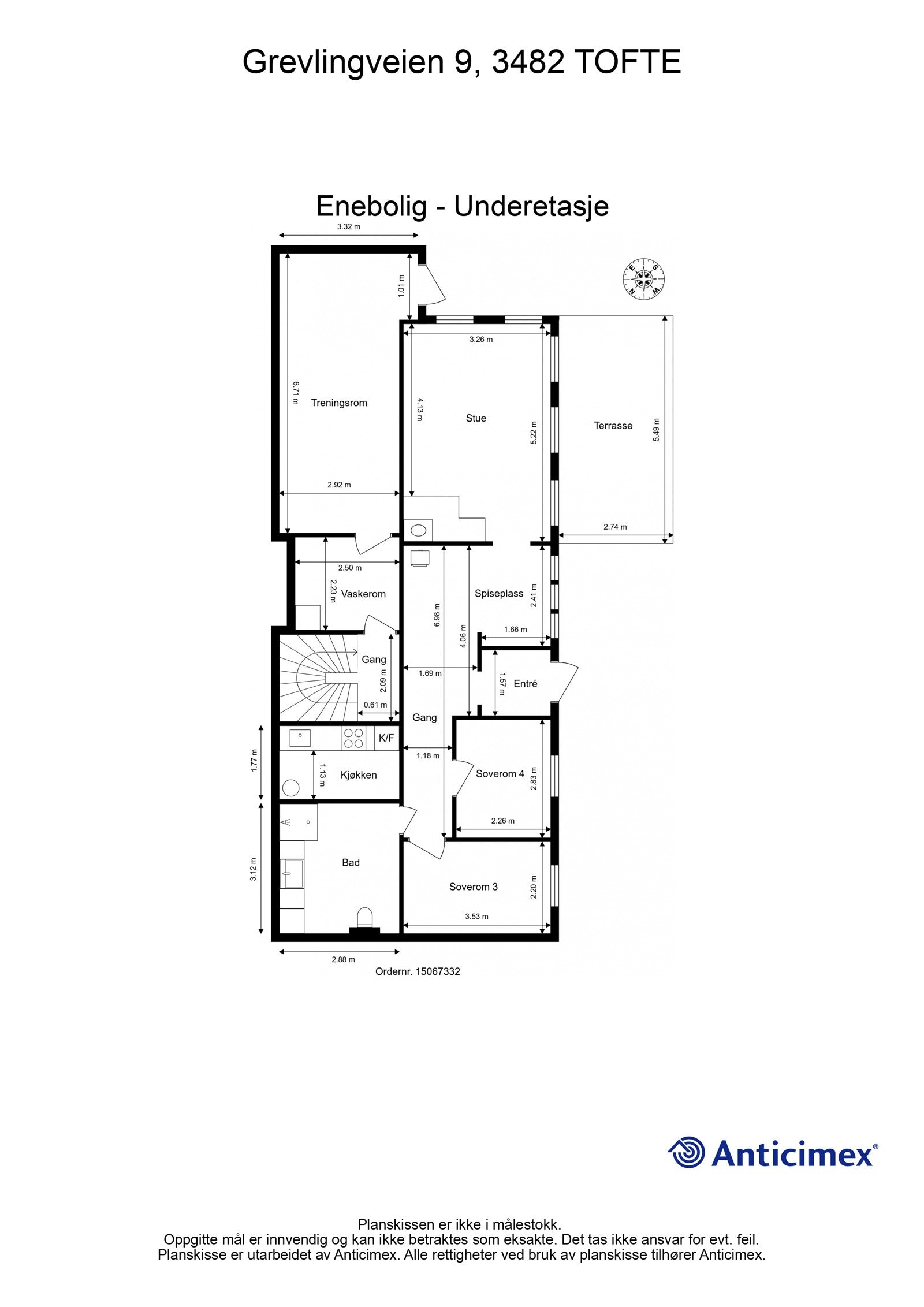 Plantegning underetasje Galleribilde