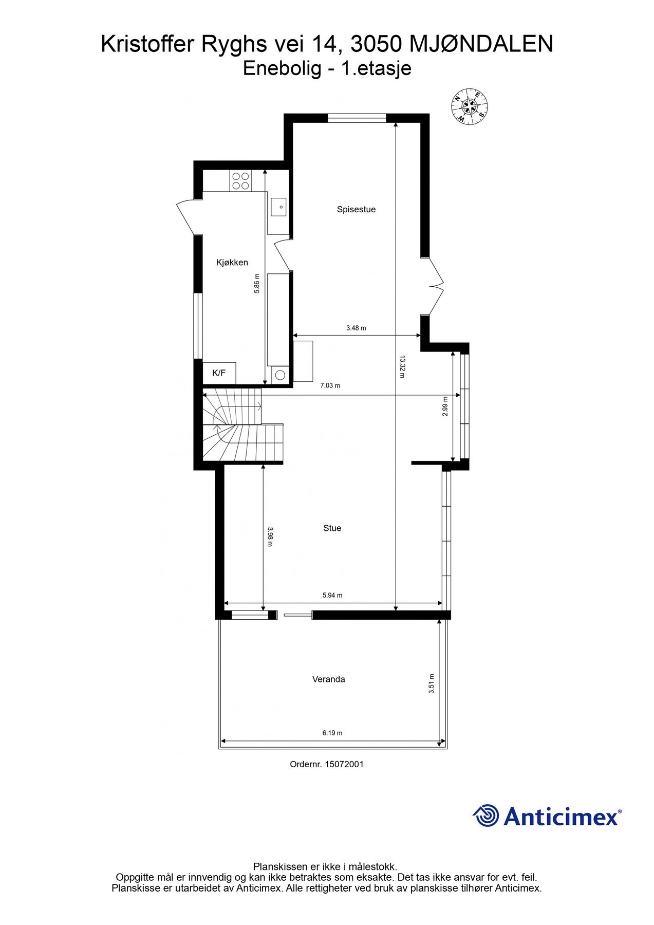 Plantegning 1. etasje Galleribilde