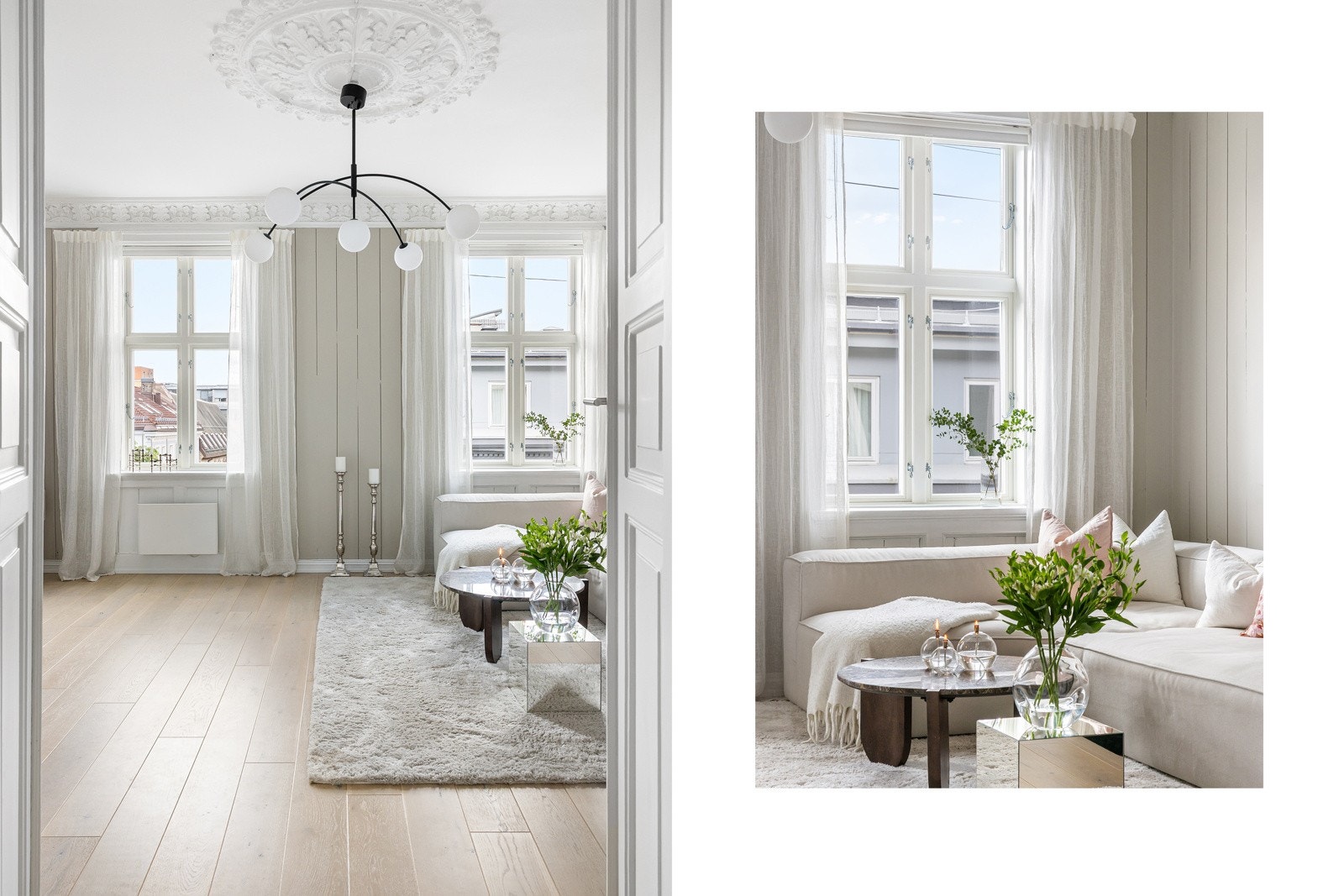 Store vindusflater fra 2019 på rekke med godt lysinnslipp. Galleribilde