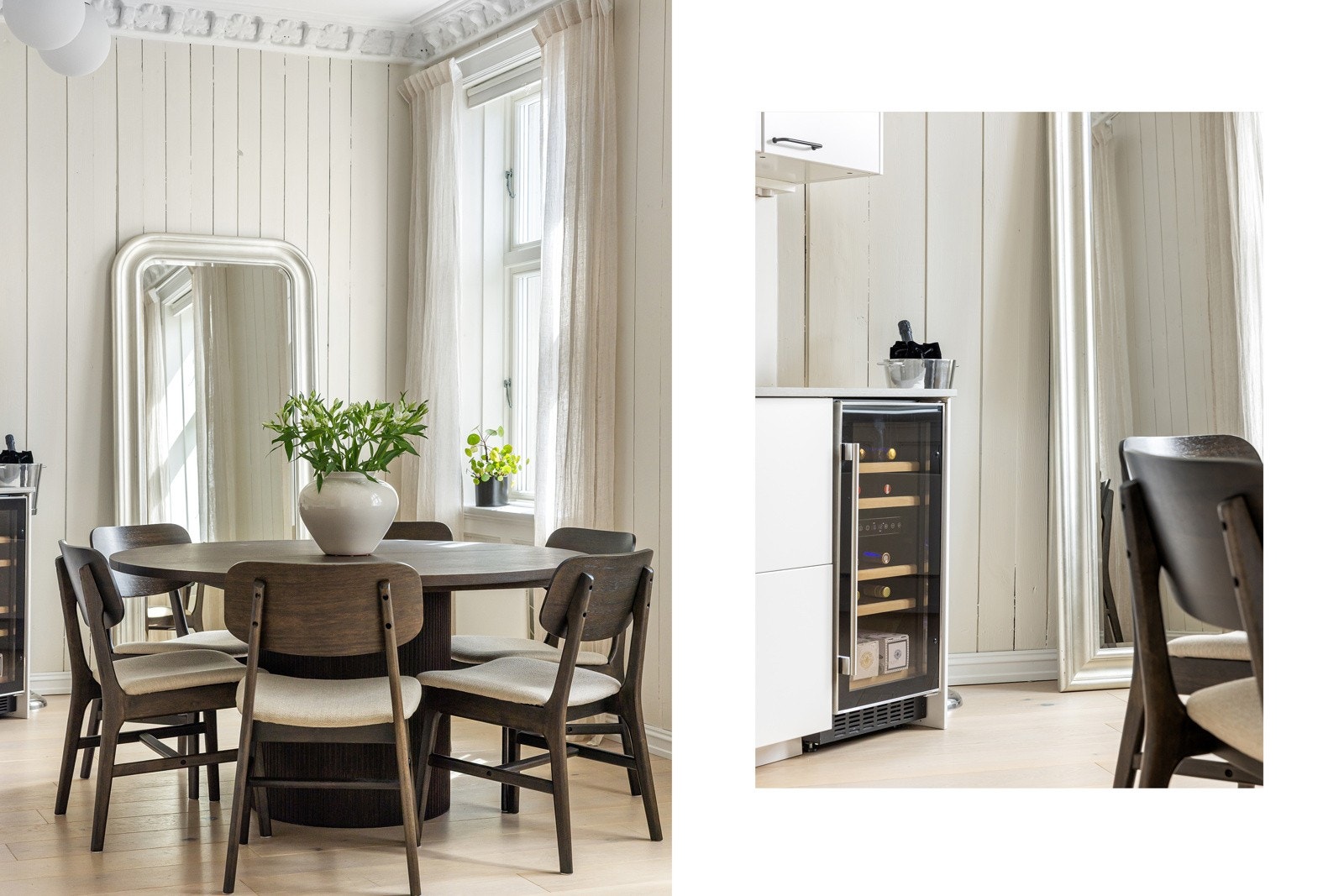 På kjøkkenet er det ytterligere plass til stort spisebord som rommer flere gjester. Galleribilde