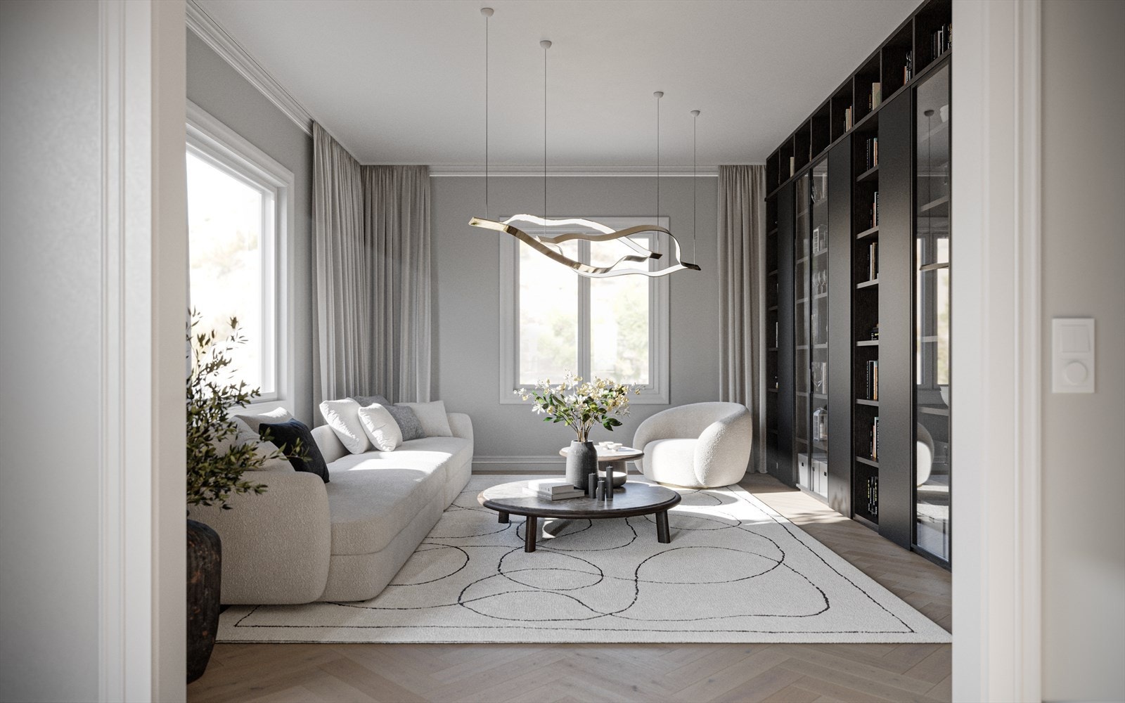 Her har du mulighet til å lage en flott bolig. Tegningen er kun en illustrasjon, og er ikke målbar. Innredning og materialvalg stemmer ikke med virkeligheten. Avvik kan forekomme. Galleribilde