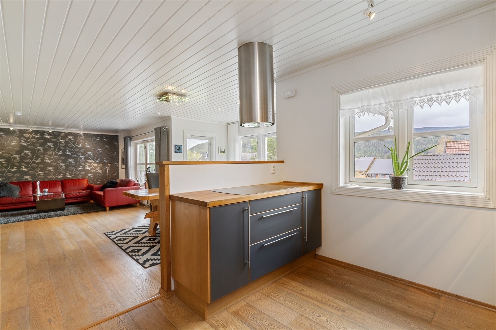 Bred Miele induksjonstopp med avtrekk ut. Galleribilde