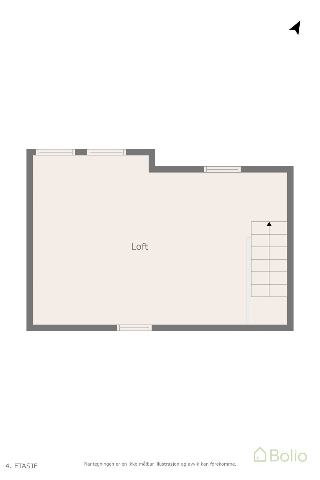 Plantegning loft. Galleribilde