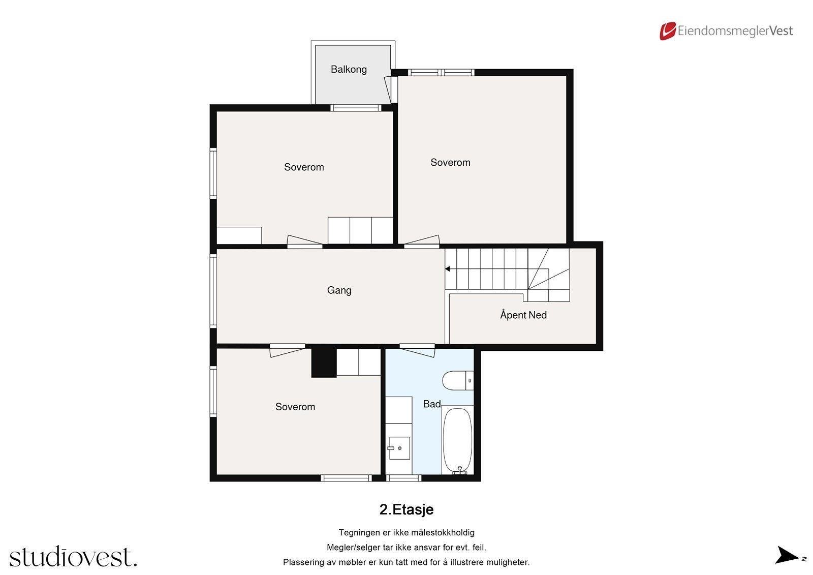 Planskisse: Loft. Galleribilde