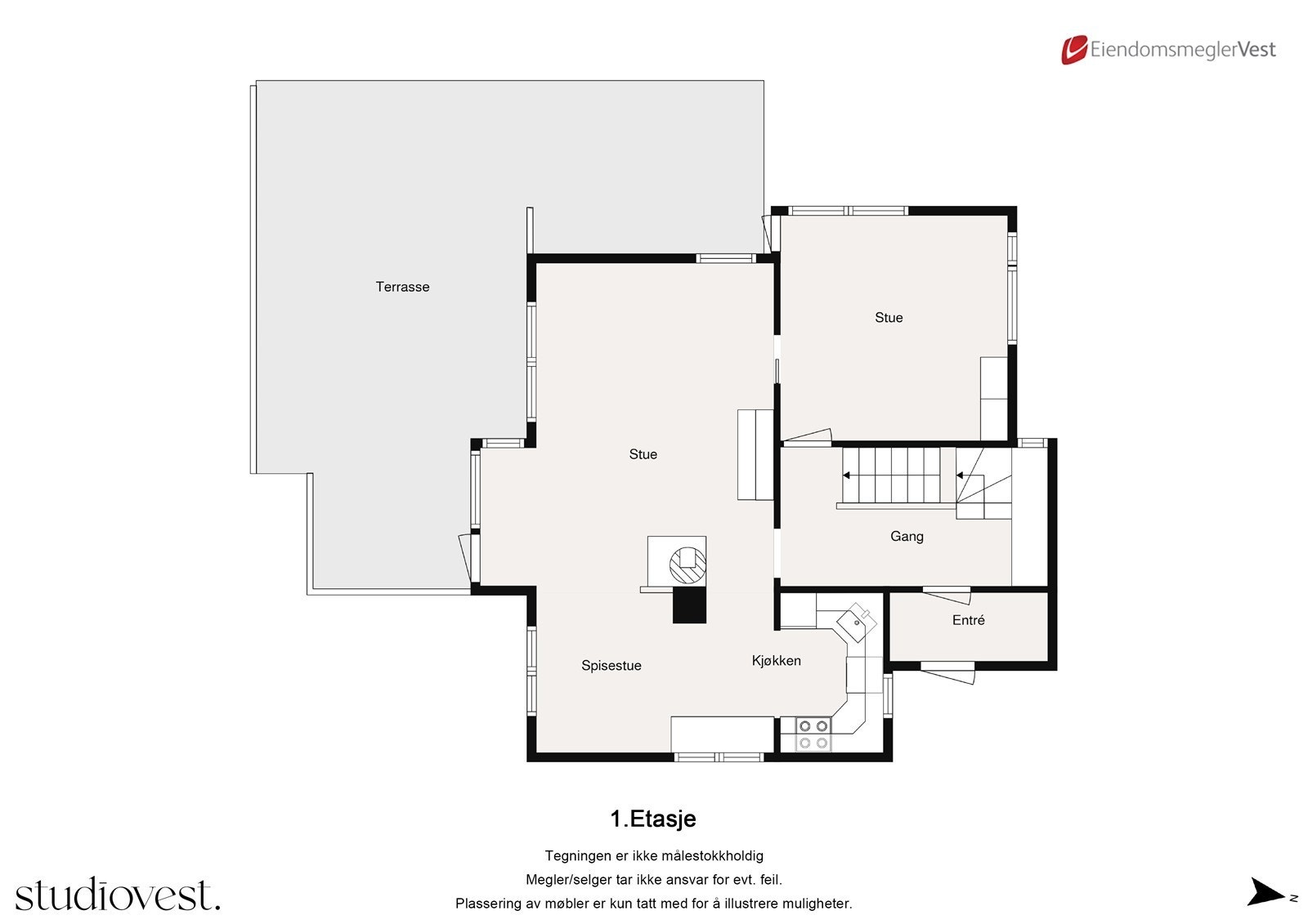 Planskisse: 1. etasje. Galleribilde