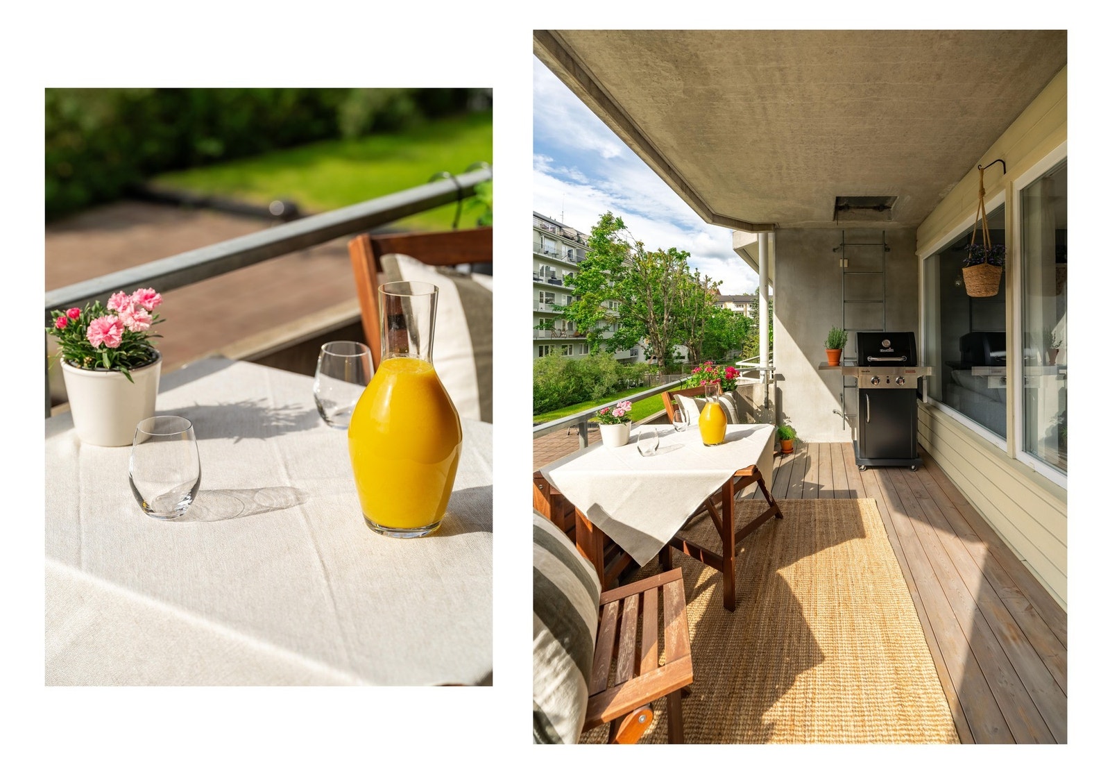 Du har sikkert sett et bilde av en oppdekket balkong i en annonse før, men vi tar det med for å vise hvor koselig det er her. Galleribilde