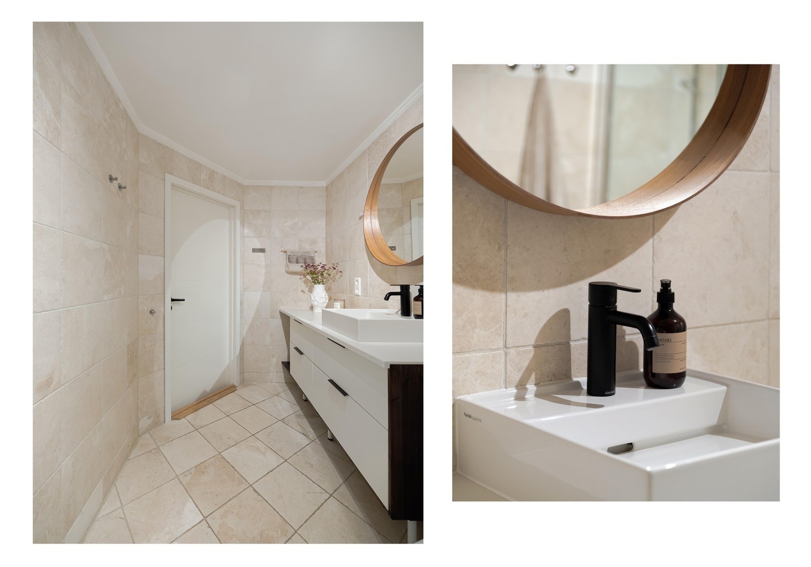 Badet ble pusset opp i 2012 av en tidligere eier, og oppgradert i 2019 med ny benkeplate i corian og underskap. Galleribilde