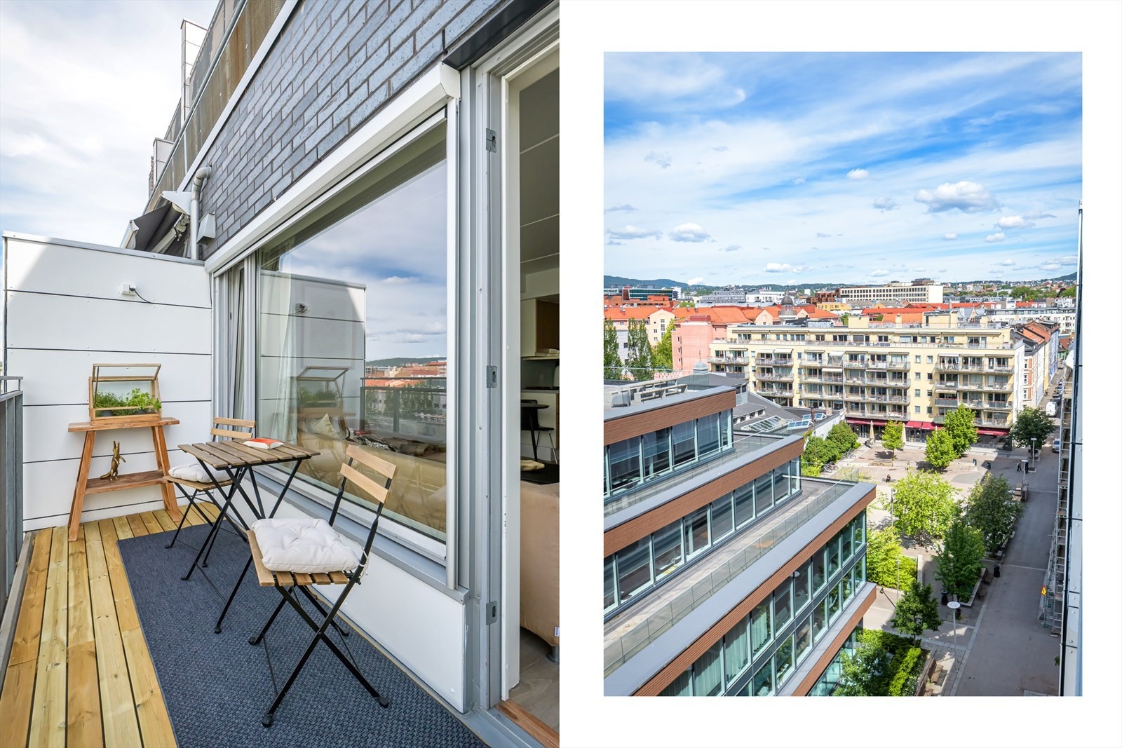 Her har du god plass til eget utemøblement. Galleribilde