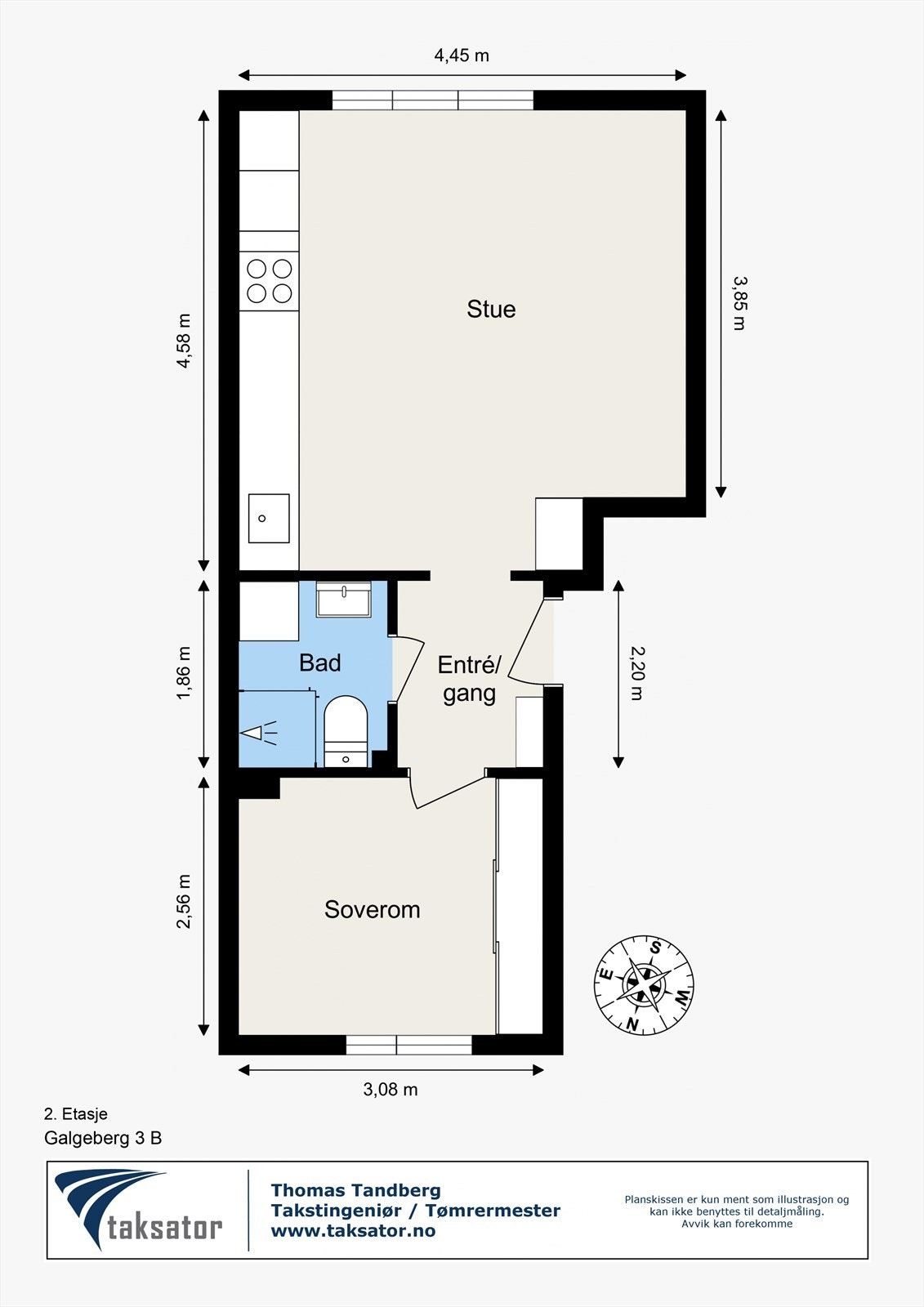 Vi starter med plantegningen slik at du får orientert deg i boligen. Galleribilde