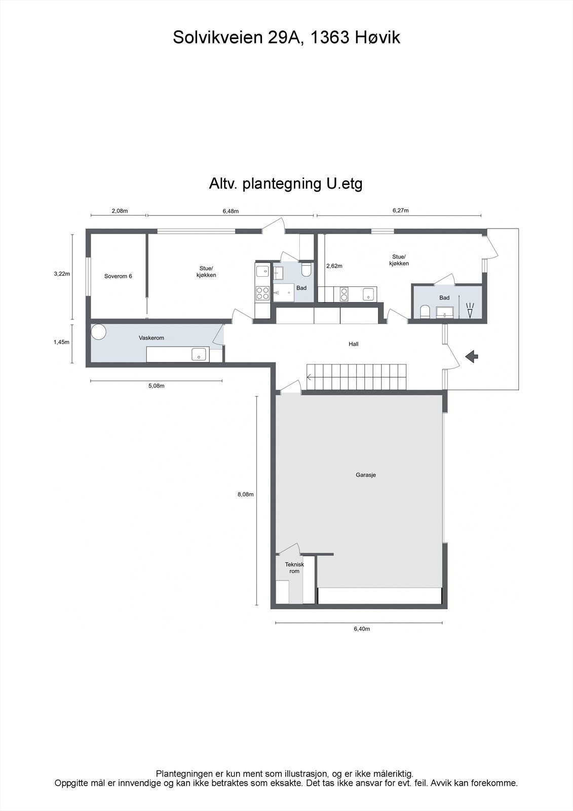 Alt. plantegning U.etg. Galleribilde