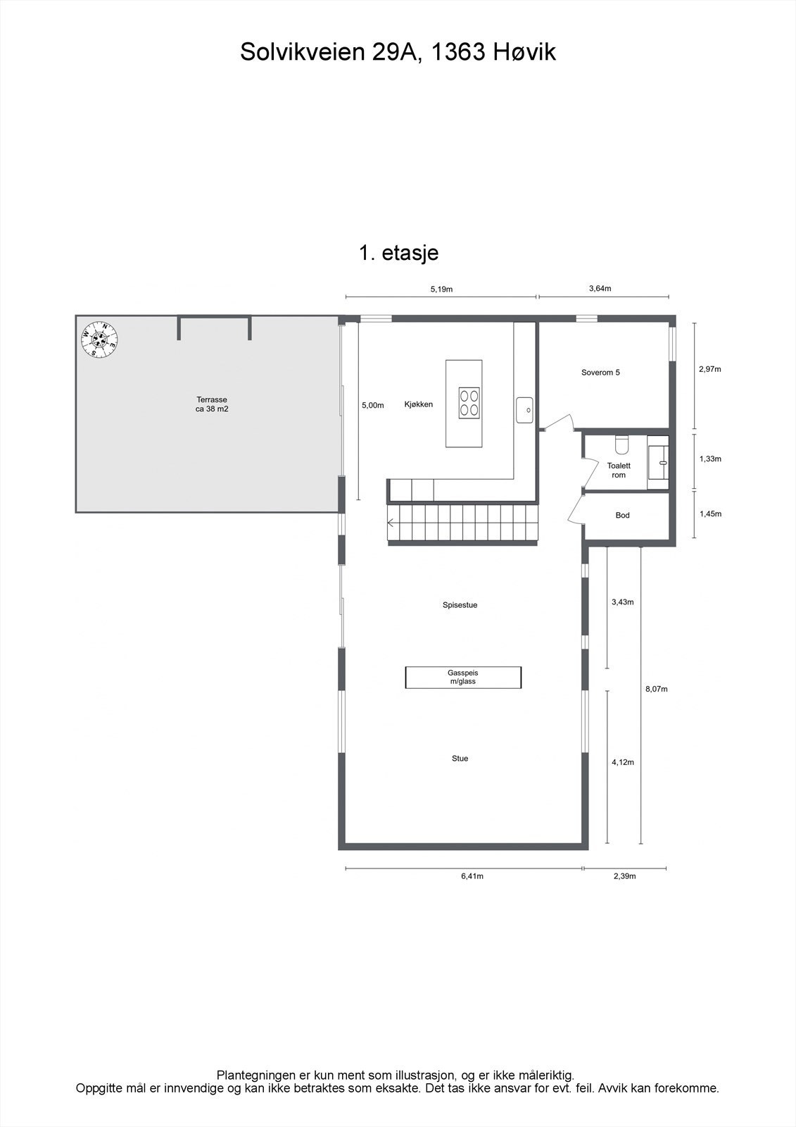 Plantegning 1.etg. Galleribilde
