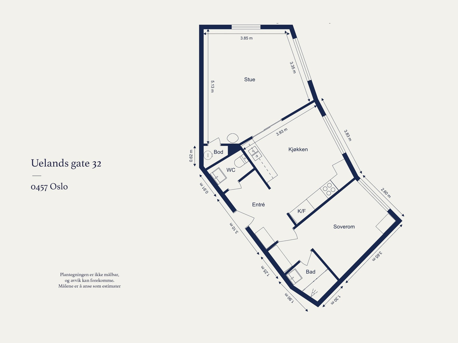 Leiligheten har en praktisk planløsning i 2. etasje som skaper en lun atmosfære. Galleribilde