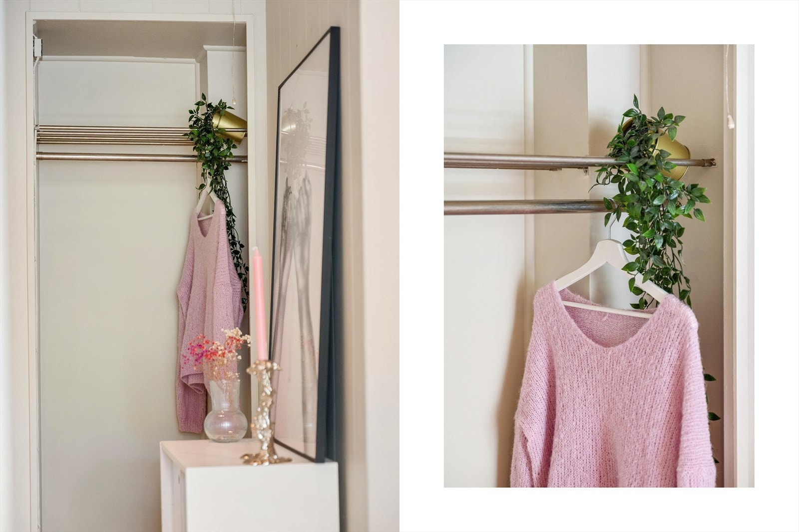 - Praktisk nisje for oppheng av yttertøy - Galleribilde