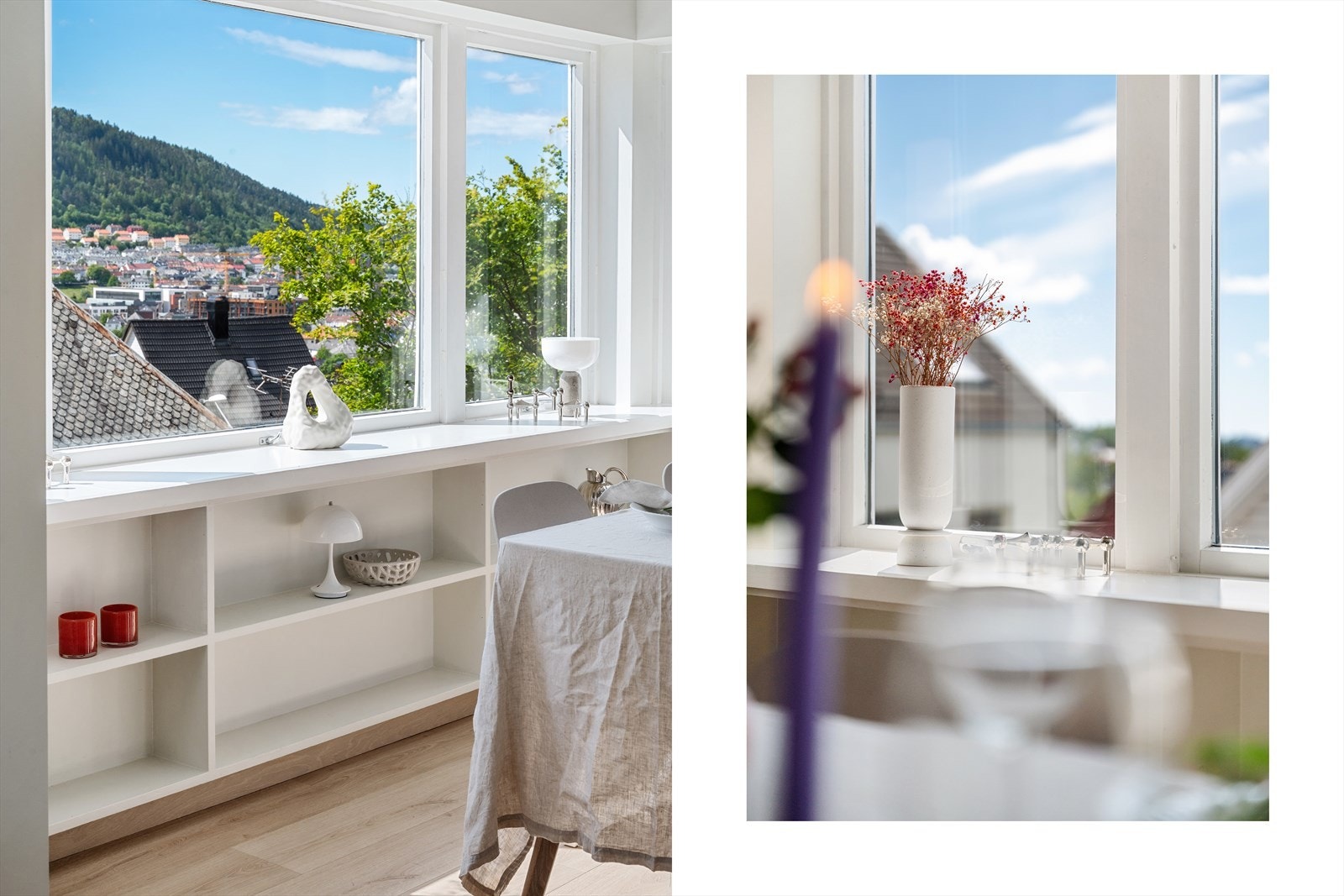 - Lekker, spesialsnekret hylleløsning i karnapp - Galleribilde