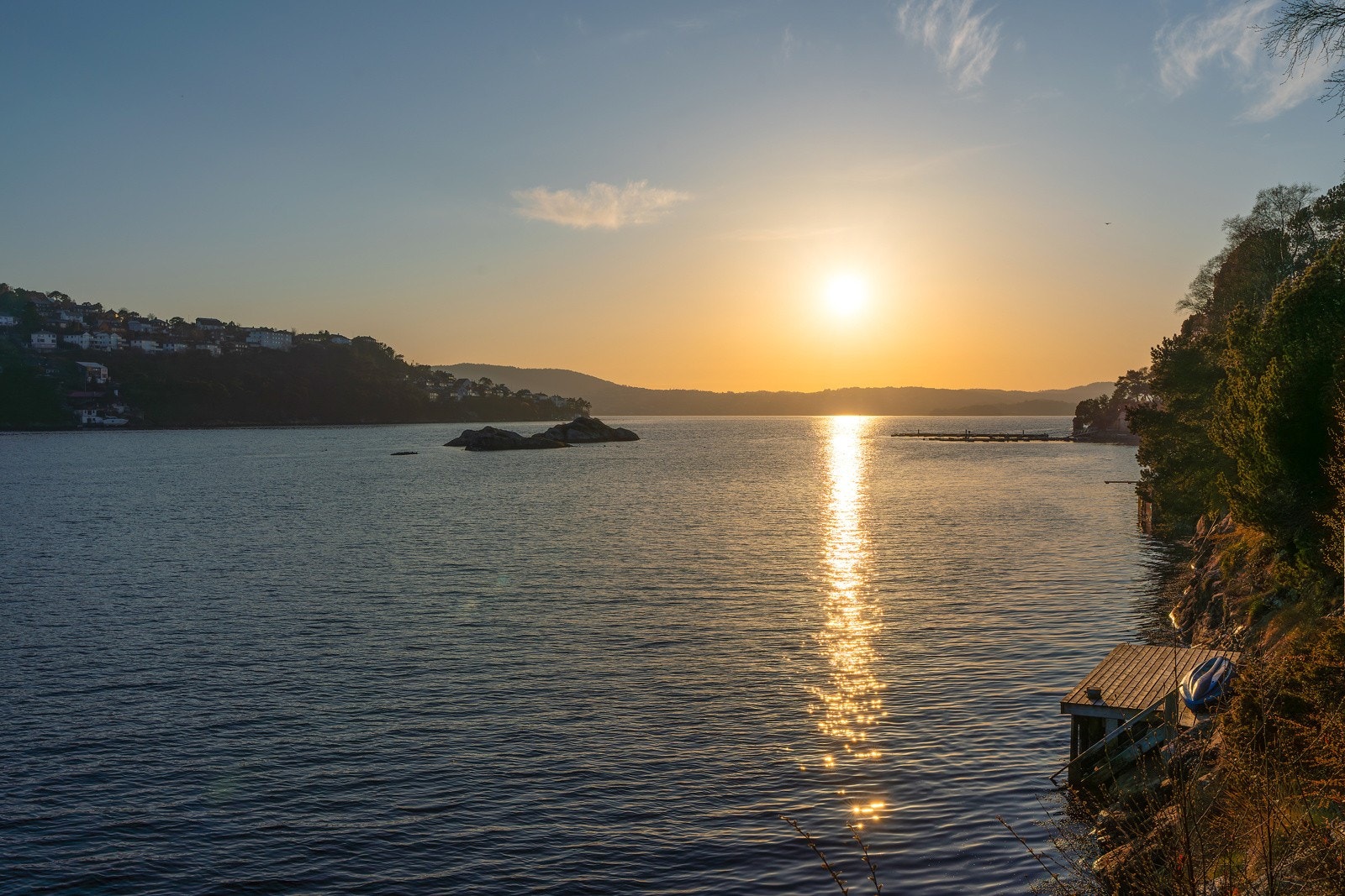 Solnedgang over Askøy Galleribilde