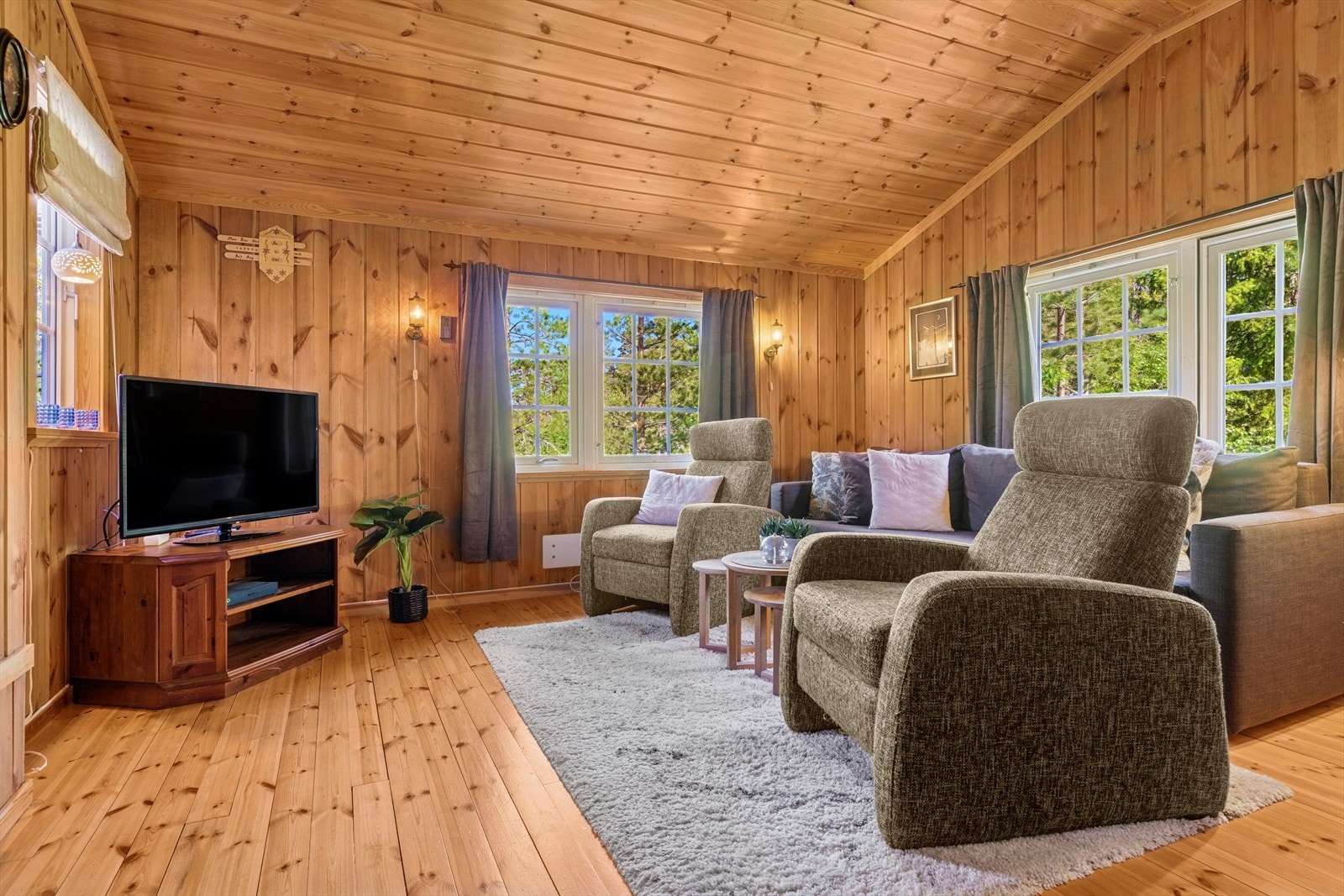 Koselig sofakrok i stuen. Galleribilde