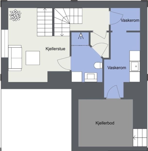 Plantegning kjeller Galleribilde