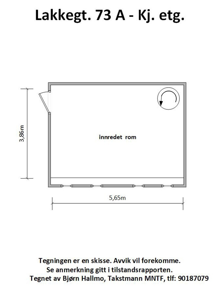 - Plantegning med mål underetasje - Galleribilde