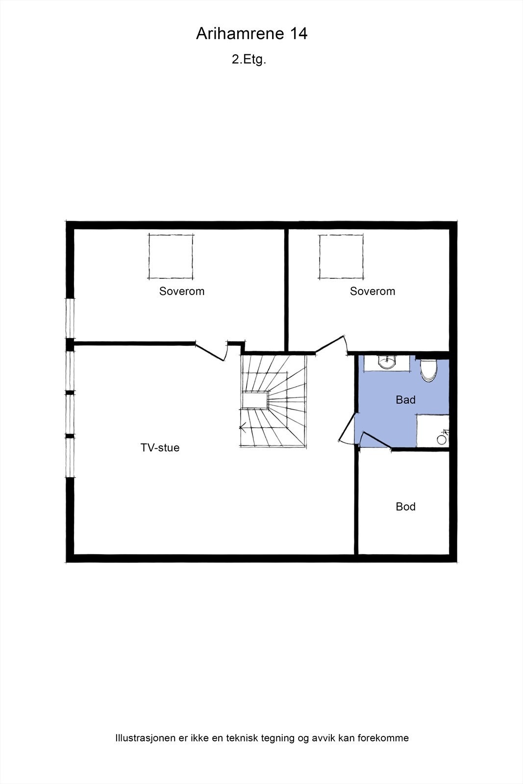Plantegning 2 etasje. Galleribilde